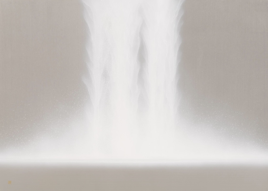 Waterfall&amp;nbsp; 91.0 x 65.2 cm&amp;nbsp; Platinum and Natural pigment on Japanese mulberry paper